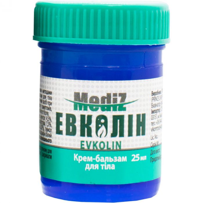 Евколін для тіла крем-бальзам, 25 г - фото №1 Евколін для тіла крем-бальзам, 25 г