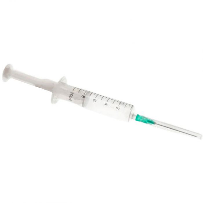 Шприц Tiramed двокомпонентний з голкою Луєр 10 мл, 1 шт.