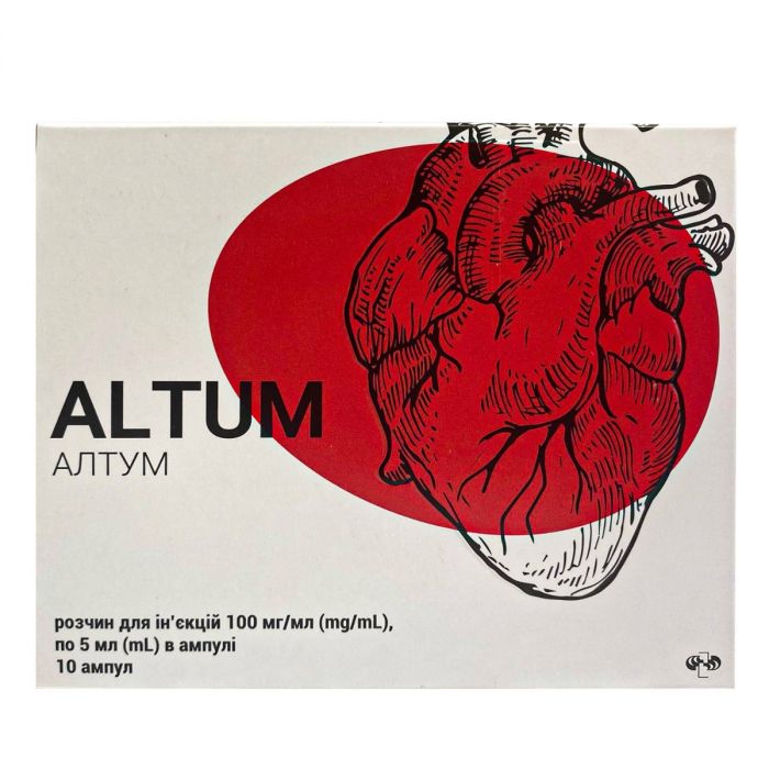Алтум 100мг/мл розчин для ін' єкцій 5 мл №10 - фото №1 Алтум 100мг/мл розчин для ін' єкцій 5 мл №10
