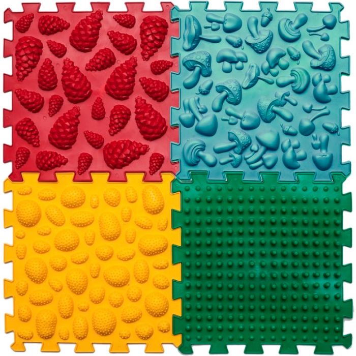 Килимок масажний Ортек  Мікс Пазли, 4 елементи, в асортименті