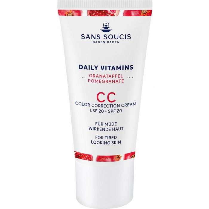 Крем Sans Soucis (Сан Сусі) Daily Vitamins CC коректор від втоми шкіри обличчя SPF20 Гранат 30 мл