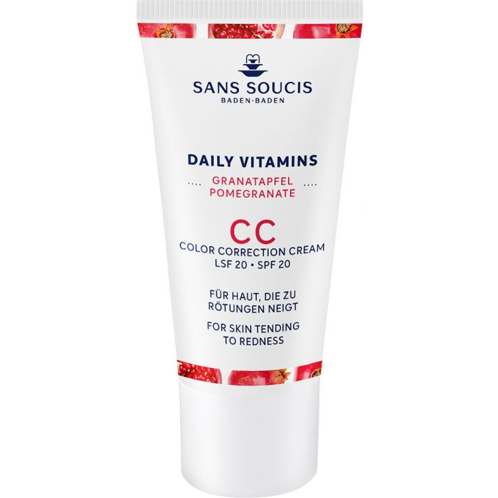 Крем Sans Soucis (Сан Сусі) Daily Vitamins CC коректор від почервоніння шкіри обличчя SPF20 Гранат 30 мл