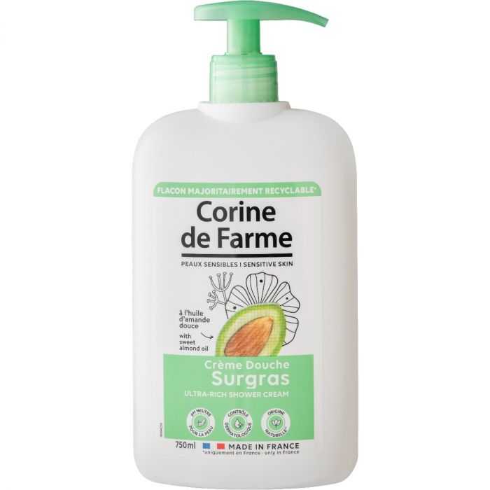 Гель-крем Corine de Farme (Корін де Фарм) для душу Солодкий мигдаль 750 мл