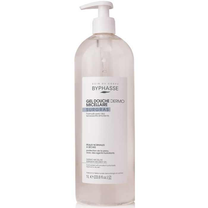 Гель Byphasse (Біфас) для душу збагачений міцелярний для нормальної  та сухої шкіри 1000 мл