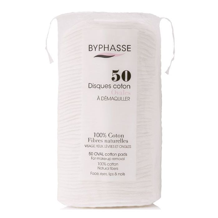 Диски ватні Byphasse (Біфас) овальні для зняття макіяжу  50 шт