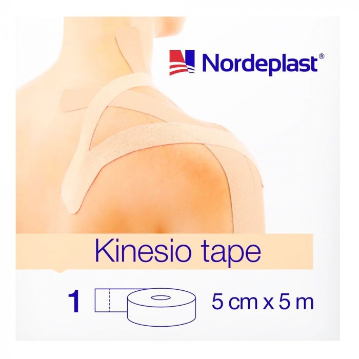 Пластир Nordeplast Кінезіо тейп 5 см х 5 м бежевий №1