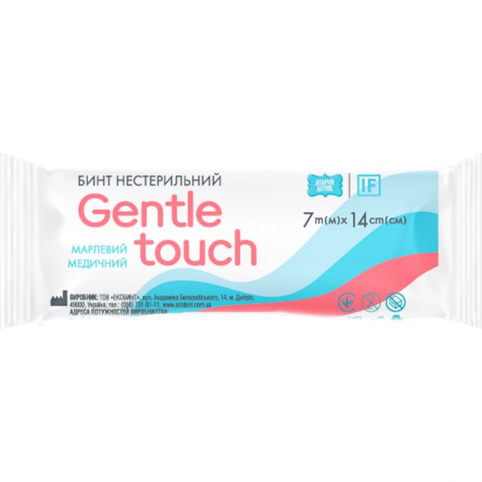 Бинт Gentle touch нестерильний, 7 м х 14 см №1