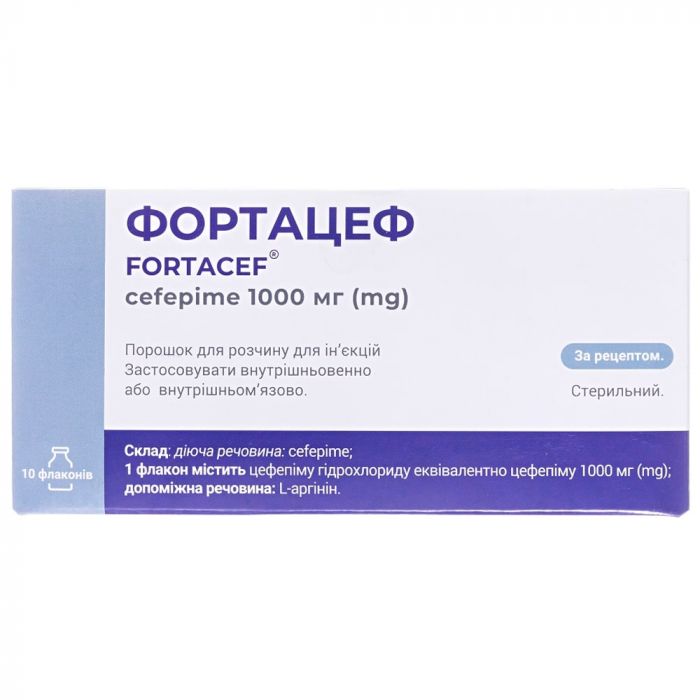 Фортацеф 1000 мг порошок для ін’єкцій №10
