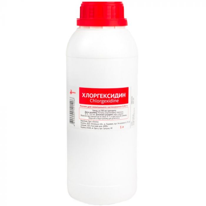 Хлоргексидин 0,05% розчин флакон 1000 мл