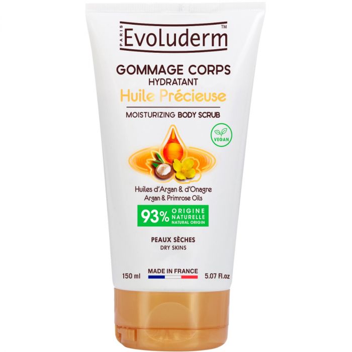 Скраб Evoluderm (Еволюдерм) для сухої шкіри тіла зволожуючий з оліями 150 мл 