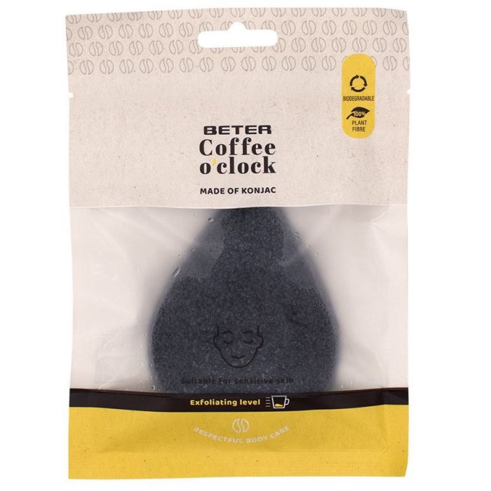 Спонж Beter (Бетер) багаторазовий для очищення обличчя з конжаку Coffee O'cloc