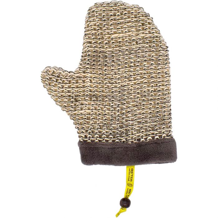 Мочалка-рукавичка Beter (Бетер) Coffee O'clock для душу з сизалю і льону