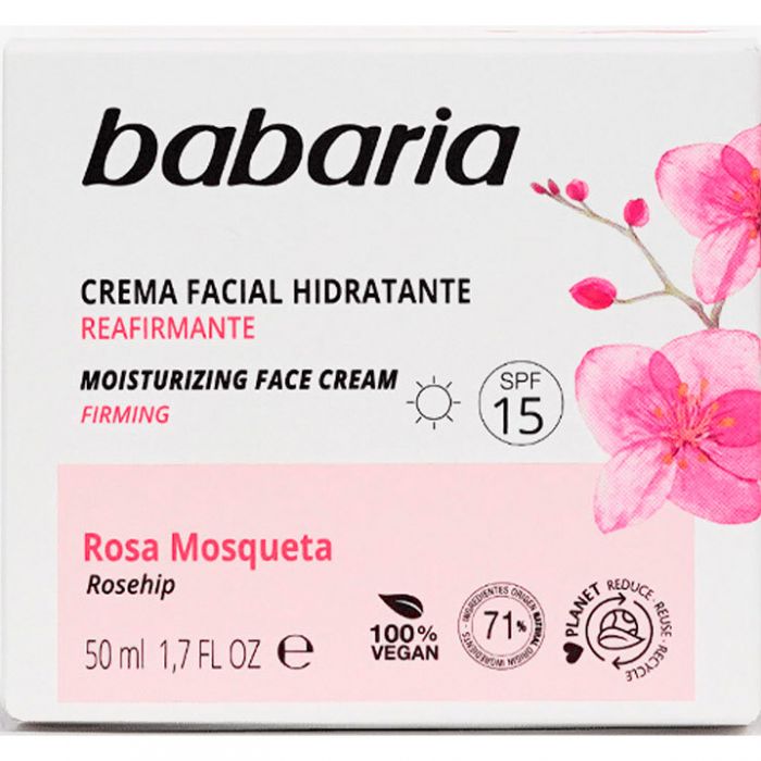Крем Babaria (Бабарія) шипшини олія зволожувальний для обличчя SPF15 50 мл