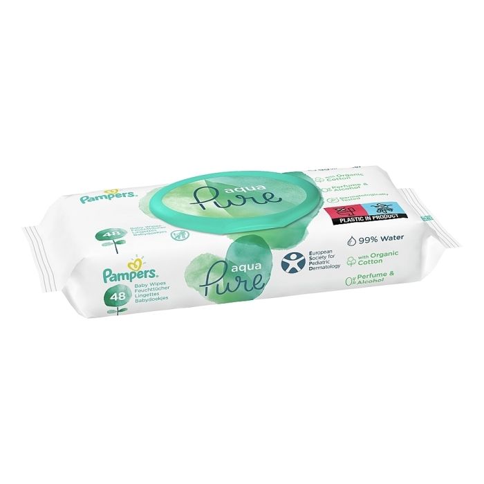 Серветки вологі Pampers (Памперс) Aqua Pure №48