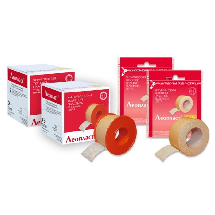 Лейкопластир Леопласт хірургічний тканий тілесного кол. 1 м х 1,25 см