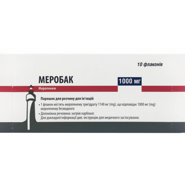 Меробак 1000 мг порошок №10