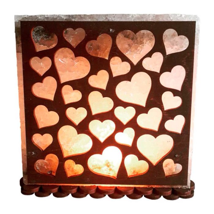 Соляна лампа Сердечки 3-4 кг sl075*