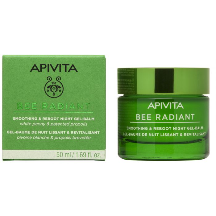 Гель-бальзам Apivita (Апівіта) Bee Radiant нічний для розгладження і відновлення шкіри обличчя 50 мл