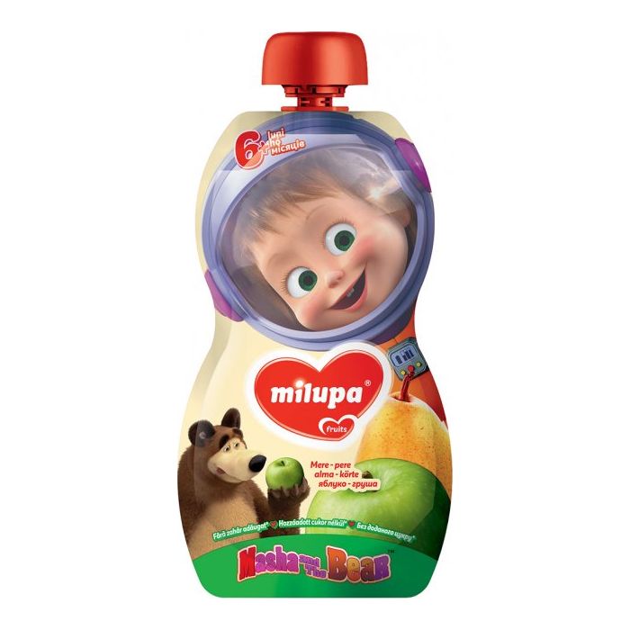 Пюре Milupa фруктове яблуко і груша 100 г