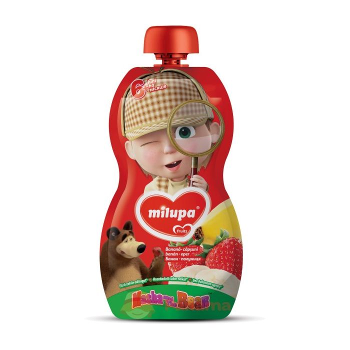 Пюре Milupa банан полуниця (з 6 місяців) 100 г