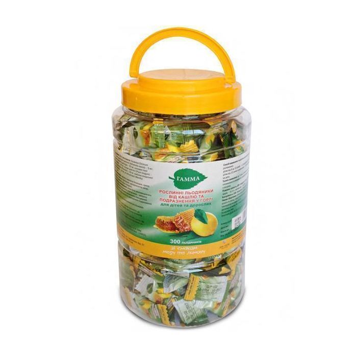 Гамма рослинні льодяники зі смаком меду та лимону, №300