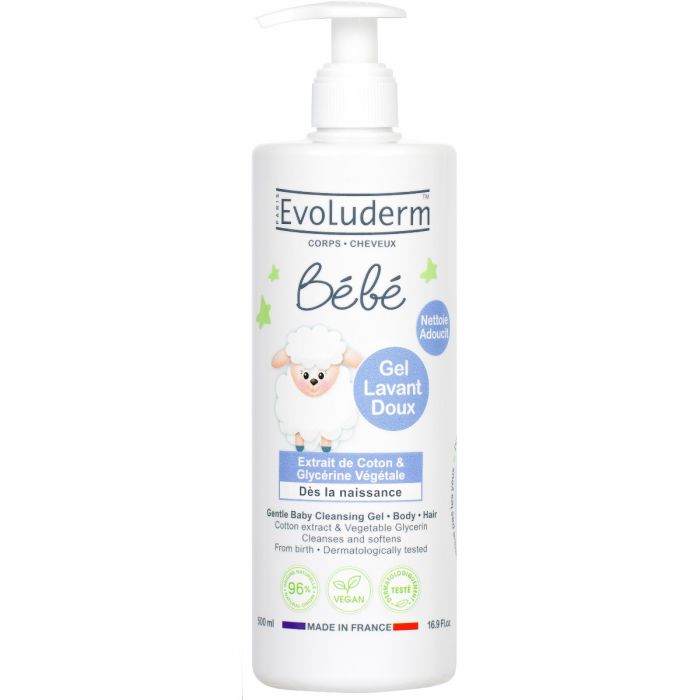 Гель для душу Evoluderm (Еволюдерм) дитячий для тіла та волосся, 500 мл