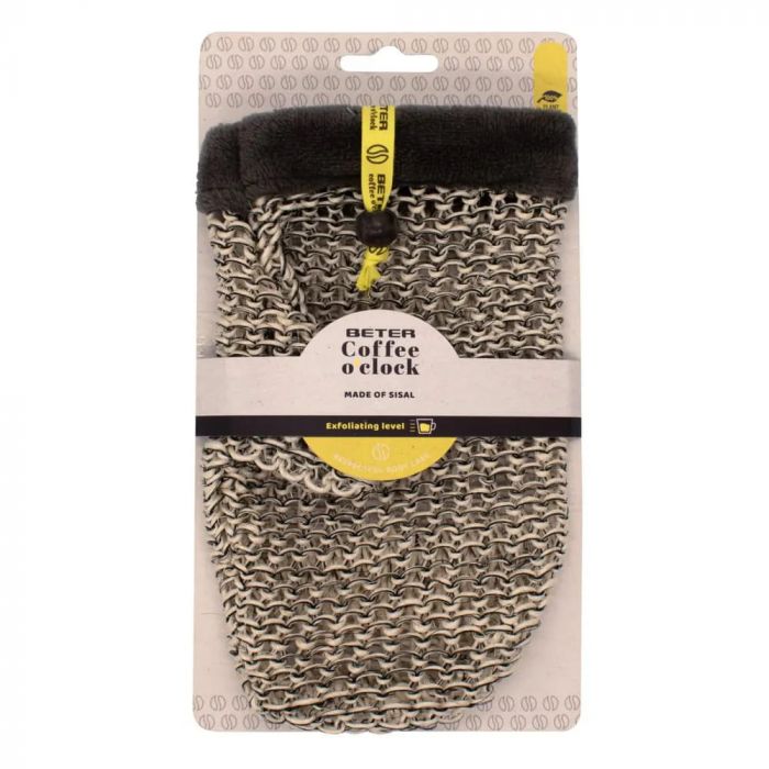 Мочалка Beter (Бетер) для душу з сизалю і льону Coffee O'clock