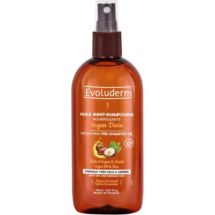 Олія Evoluderm (Еволюдерм) для сухого та пошкодженого  волосся живильний з аргановою олією 150 мл 
