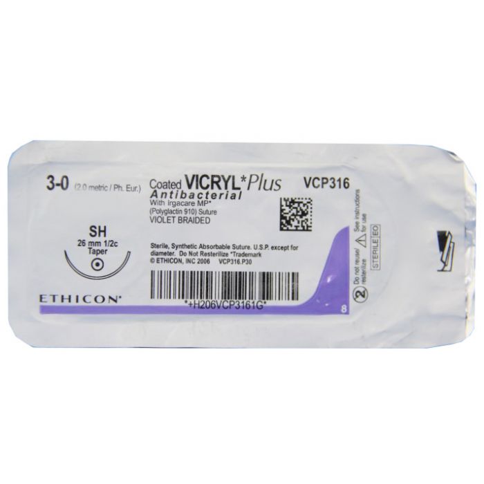 Викрил 3-0 кол 26мм ФИОЛ. 75см W912D