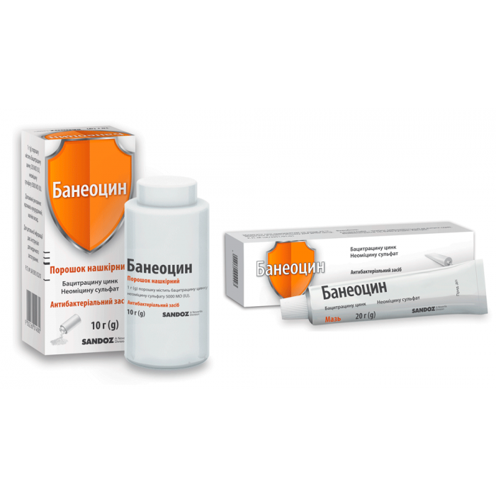 Банеоцин порошок 10 г №1 + мазь 5 г - фото №1 Банеоцин порошок 10 г №1 + мазь 5 г