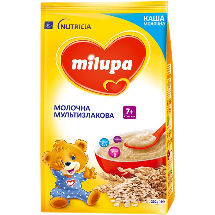 Каша Milupa молочна мультизлакова, з 7 місяців, 210 г