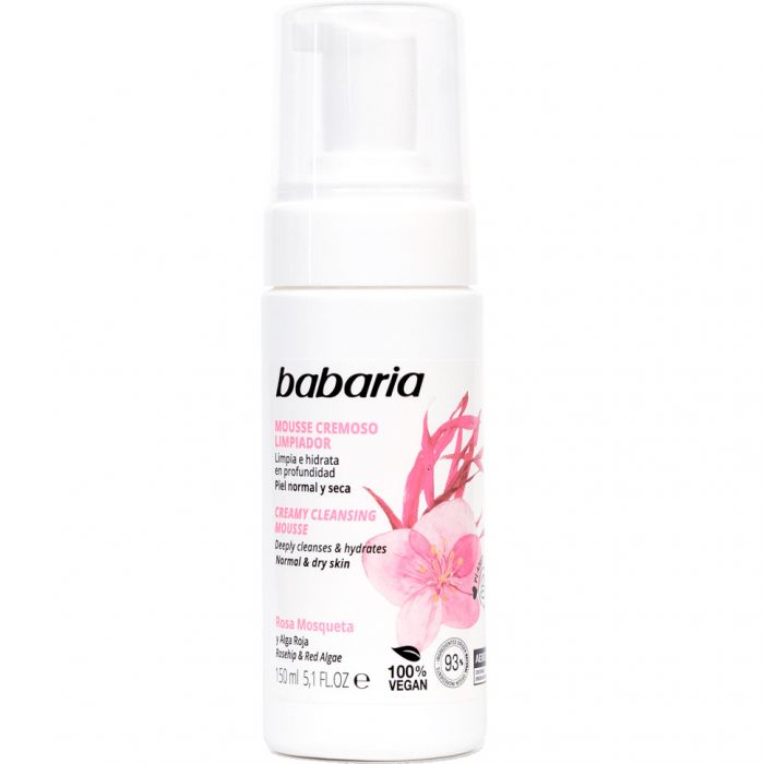 Крем-мус Babaria (Бабарія) очищувальний Шипшина та Червоні водорості для обличчя 150 мл