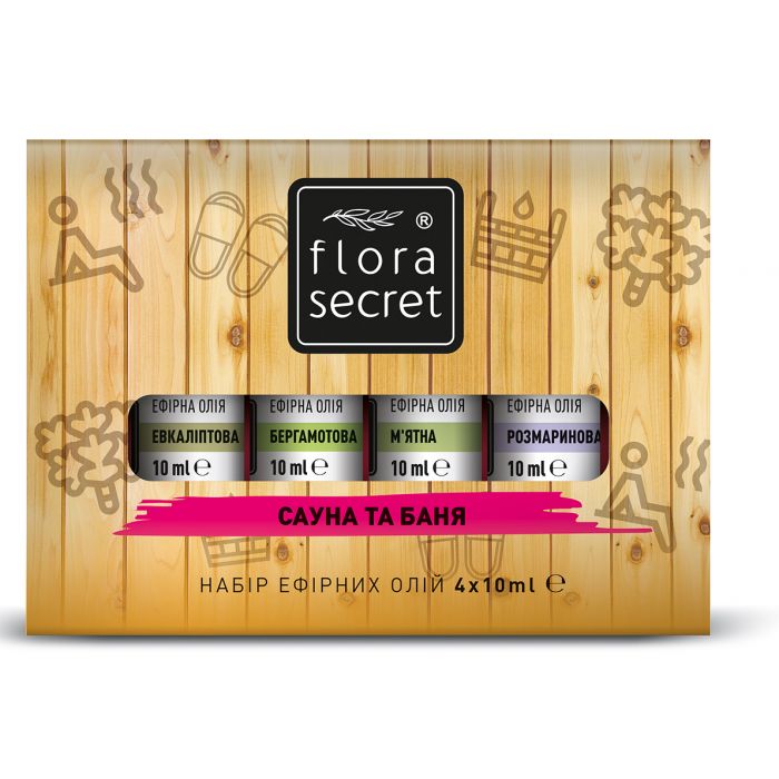 Набір ефірних олій Сауна та баня 4*10 мл