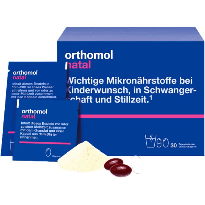 Orthomol Natal New вітаміни для мами та малюка, 30 днів, гранули №30