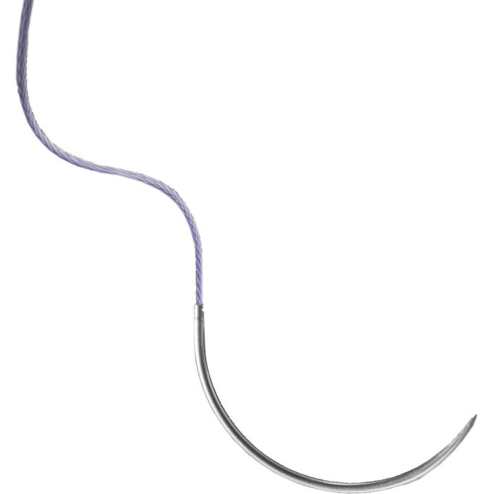 Нитка ПГА 2 голка зворотно-ріжуча 36 мм 1/2 коло 75 см