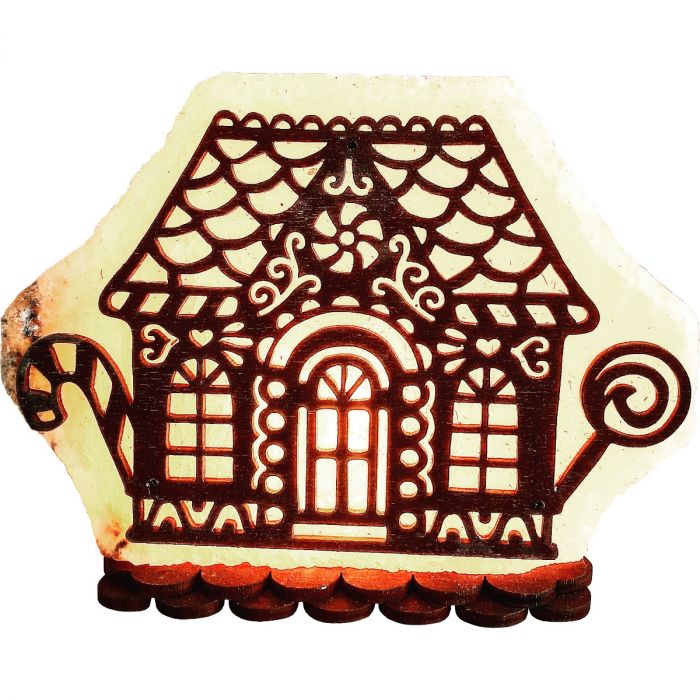 Соляна лампа Пряничний будиночок 2-3 кг slsv19* - фото №1 Соляна лампа Пряничний будиночок 2-3 кг slsv19*