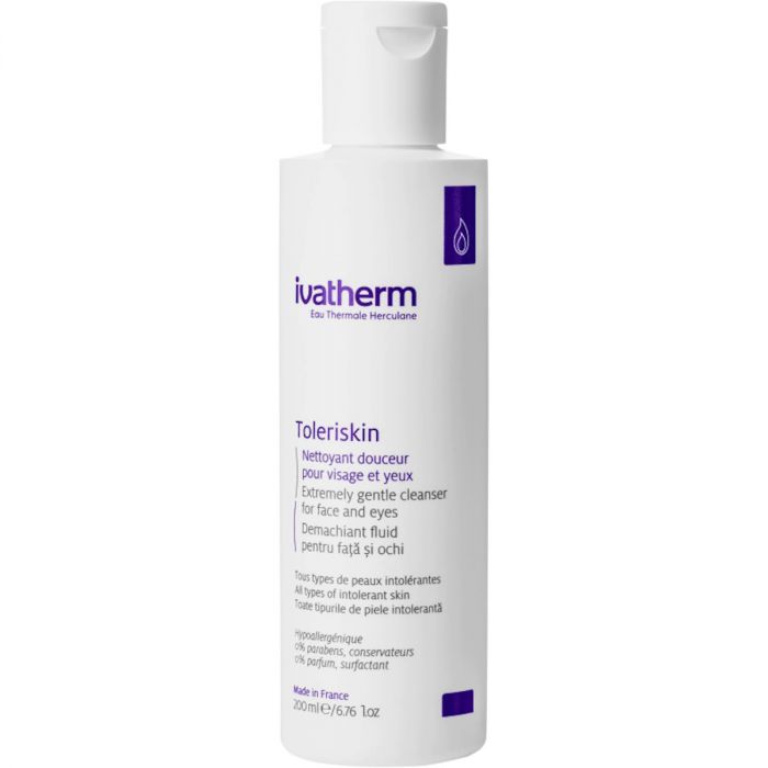 Засіб Ivatherm Tolereskin Надзвичайно ніжний для зняття макіяжу для шкіри обличчя та очей 200 мл