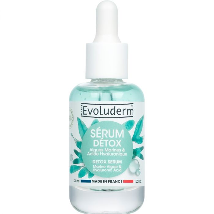 Сироватка Evoluderm (Еволюдерм) для обличчя детокс з морськими водоростями та гіалуроновою кислотою, 30 мл