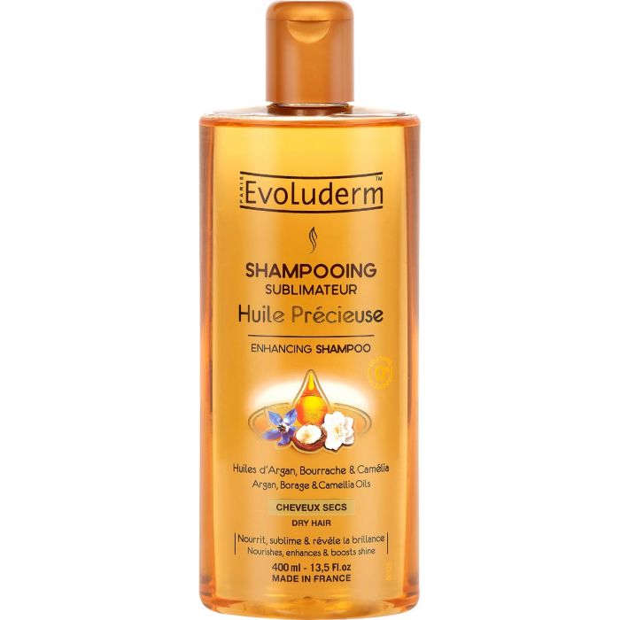 Шампунь Evoluderm (Еволюдерм) для сухого волосся зміцнюючий з цілющими оліями 400 мл 