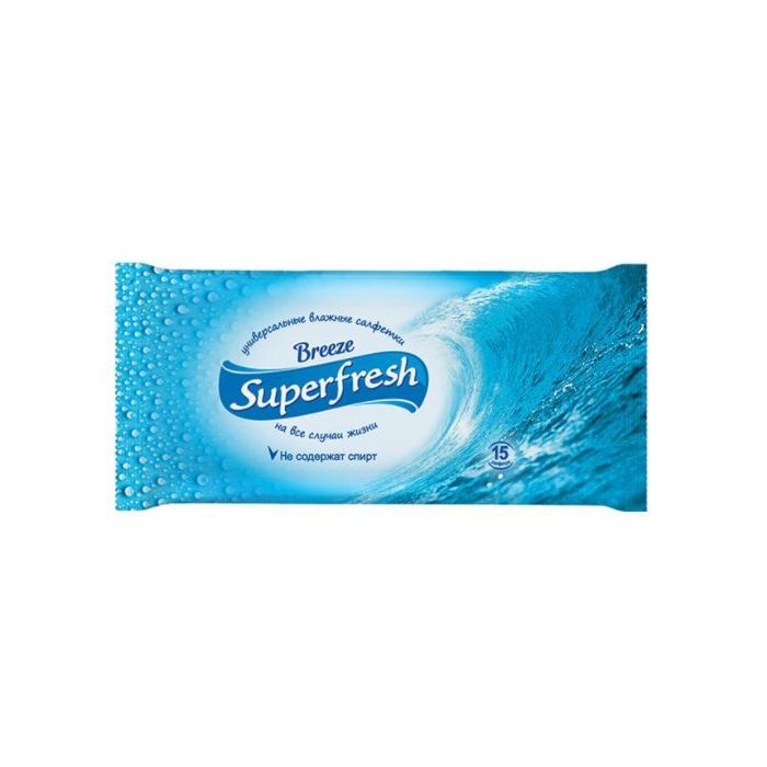 Серветки вологі Super Fresh  Breeze 15 шт.