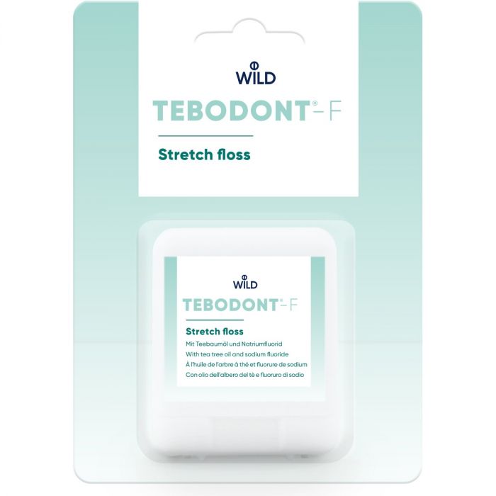 Зубна нитка Tebodont з олією чайного дерева та фторидом, 50 м