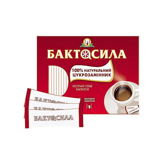 Стевіясан Бактосіла натуральний цукорозамінник 1 г №40 - фото №1 Стевіясан Бактосіла натуральний цукорозамінник 1 г №40