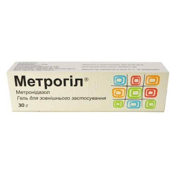 Метрогіл гель туба 30 г - фото №1 Метрогіл гель туба 30 г