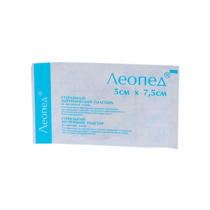 Лейкопластир Леопед прозорий 5 см*7,5 см №1 - фото №1 Лейкопластир Леопед прозорий 5 см*7,5 см №1