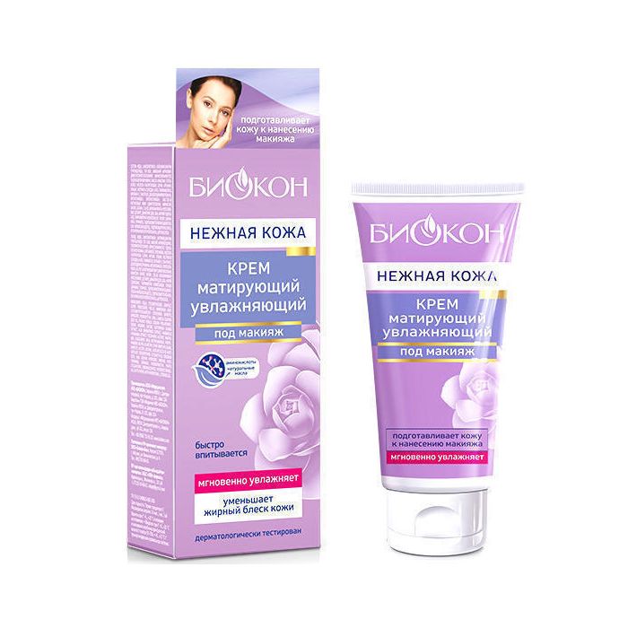 Крем Біокон Ніжна шкіра матуючий  зволожувальний  під макіяж 60 мл