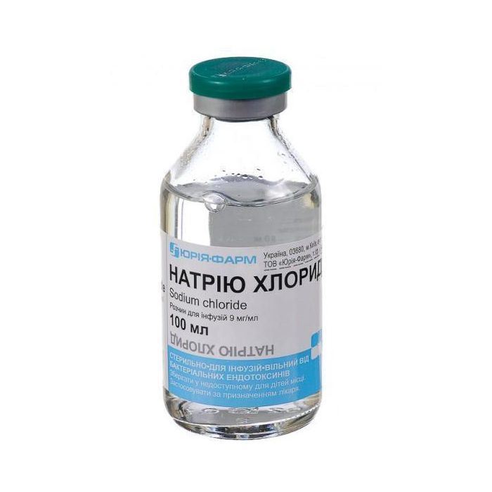 Натрію хлорид 0,9% розчин для інфузій пляшка 100 мл