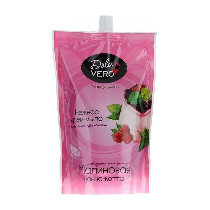 Крем-мило Dolce Vero Малинова панна-котта дой-пак 500 мл