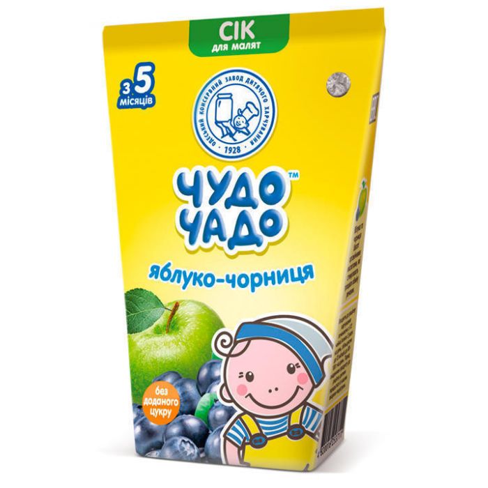 Сік Чудо-Чадо яблучно-чорничний 125 мл
