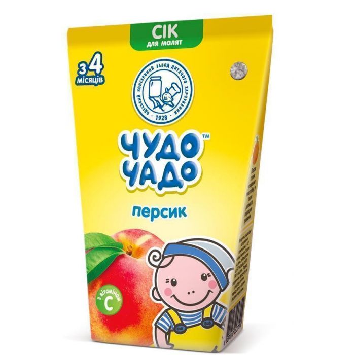 Сік Чудо-Чадо персиковий з м'якоттю цукром і вітаміном С 125 мл