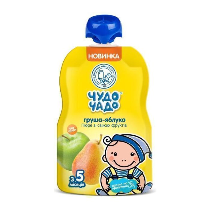 Пюре Чудо-Чадо з груші і яблук без цукру 90 г